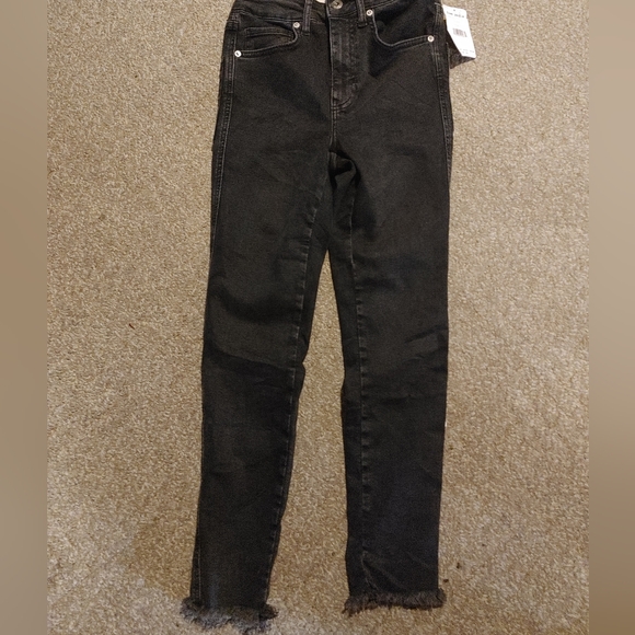 Free People high rise Jegging skinny jeans black wash size 27 NWT - Picture 5 of 10